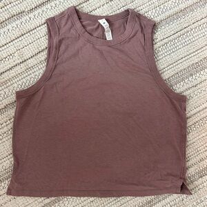 lululemon brown cotton Tank Top